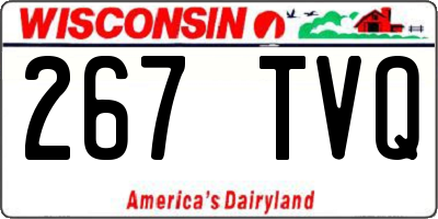 WI license plate 267TVQ