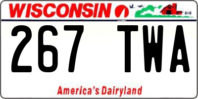 WI license plate 267TWA