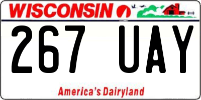 WI license plate 267UAY