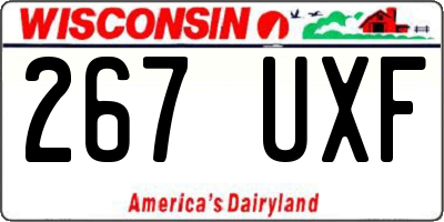 WI license plate 267UXF