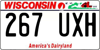 WI license plate 267UXH