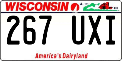 WI license plate 267UXI