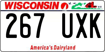 WI license plate 267UXK
