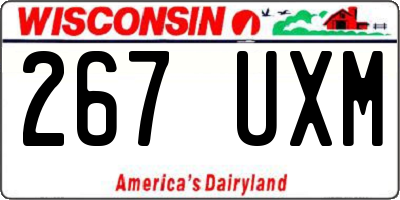 WI license plate 267UXM