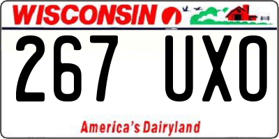 WI license plate 267UXO
