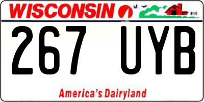 WI license plate 267UYB