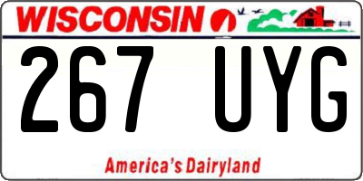 WI license plate 267UYG