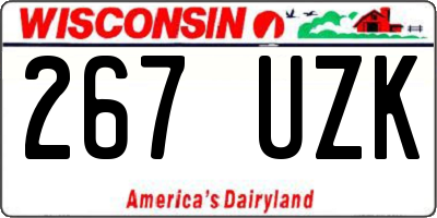 WI license plate 267UZK