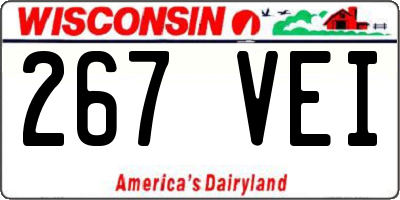 WI license plate 267VEI