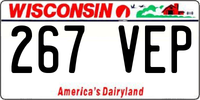 WI license plate 267VEP