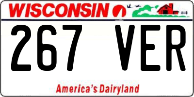 WI license plate 267VER