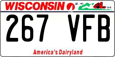 WI license plate 267VFB
