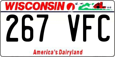 WI license plate 267VFC
