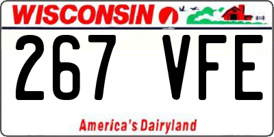 WI license plate 267VFE