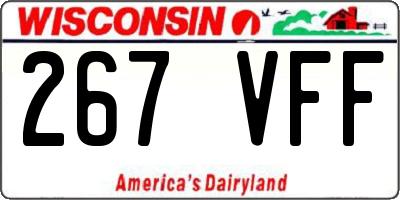 WI license plate 267VFF