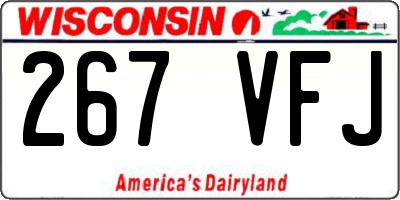 WI license plate 267VFJ