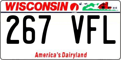 WI license plate 267VFL