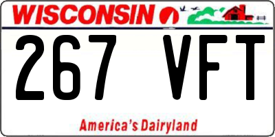 WI license plate 267VFT