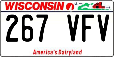 WI license plate 267VFV