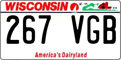 WI license plate 267VGB