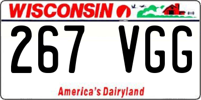 WI license plate 267VGG