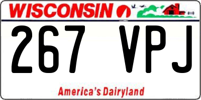 WI license plate 267VPJ
