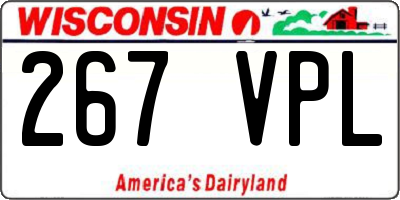 WI license plate 267VPL