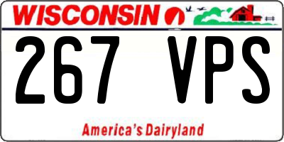 WI license plate 267VPS