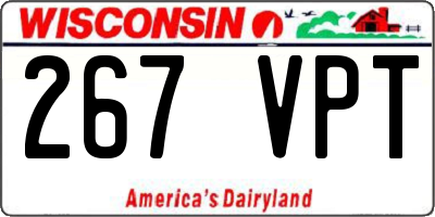 WI license plate 267VPT