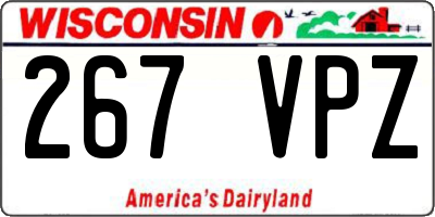 WI license plate 267VPZ