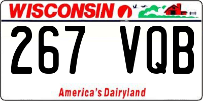 WI license plate 267VQB