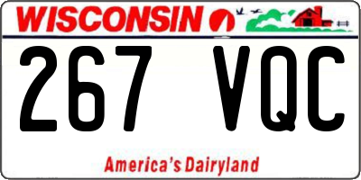 WI license plate 267VQC