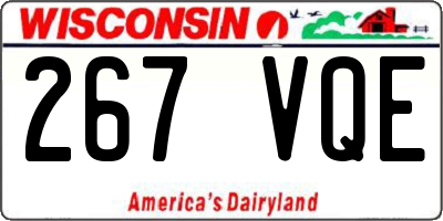WI license plate 267VQE