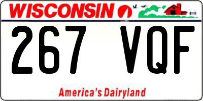 WI license plate 267VQF