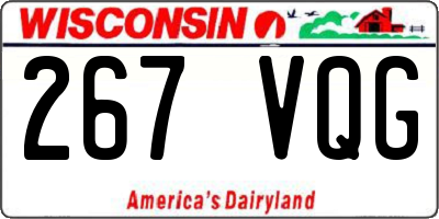 WI license plate 267VQG
