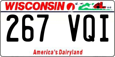WI license plate 267VQI