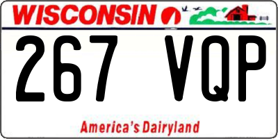 WI license plate 267VQP