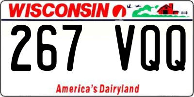 WI license plate 267VQQ