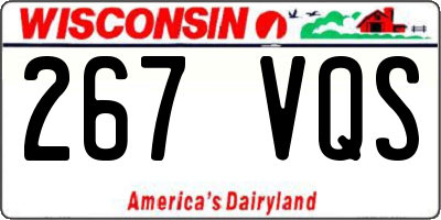 WI license plate 267VQS