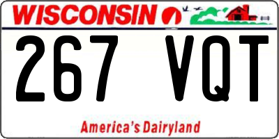 WI license plate 267VQT