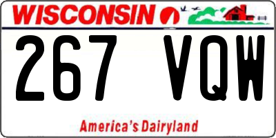WI license plate 267VQW