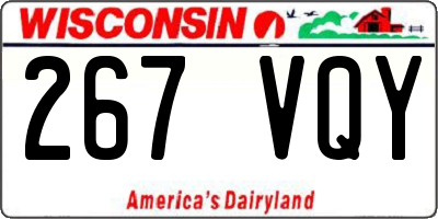 WI license plate 267VQY
