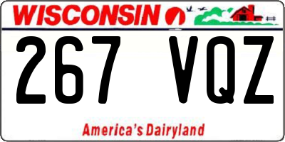 WI license plate 267VQZ