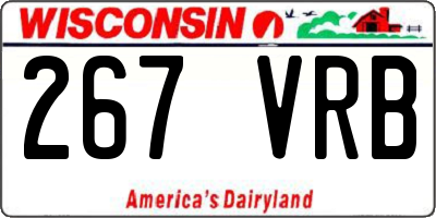 WI license plate 267VRB