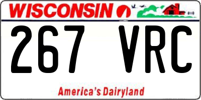 WI license plate 267VRC