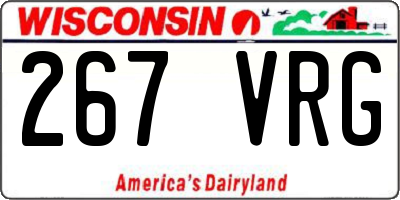 WI license plate 267VRG