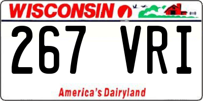 WI license plate 267VRI