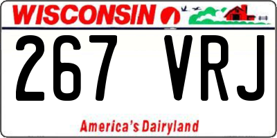 WI license plate 267VRJ