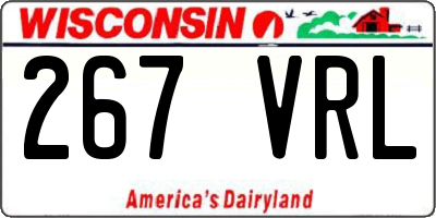 WI license plate 267VRL