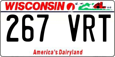 WI license plate 267VRT